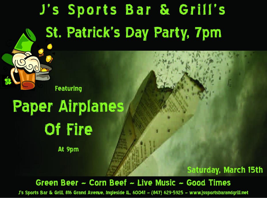 J’s St. Patrick’s Day Party, 7pm | March 15th