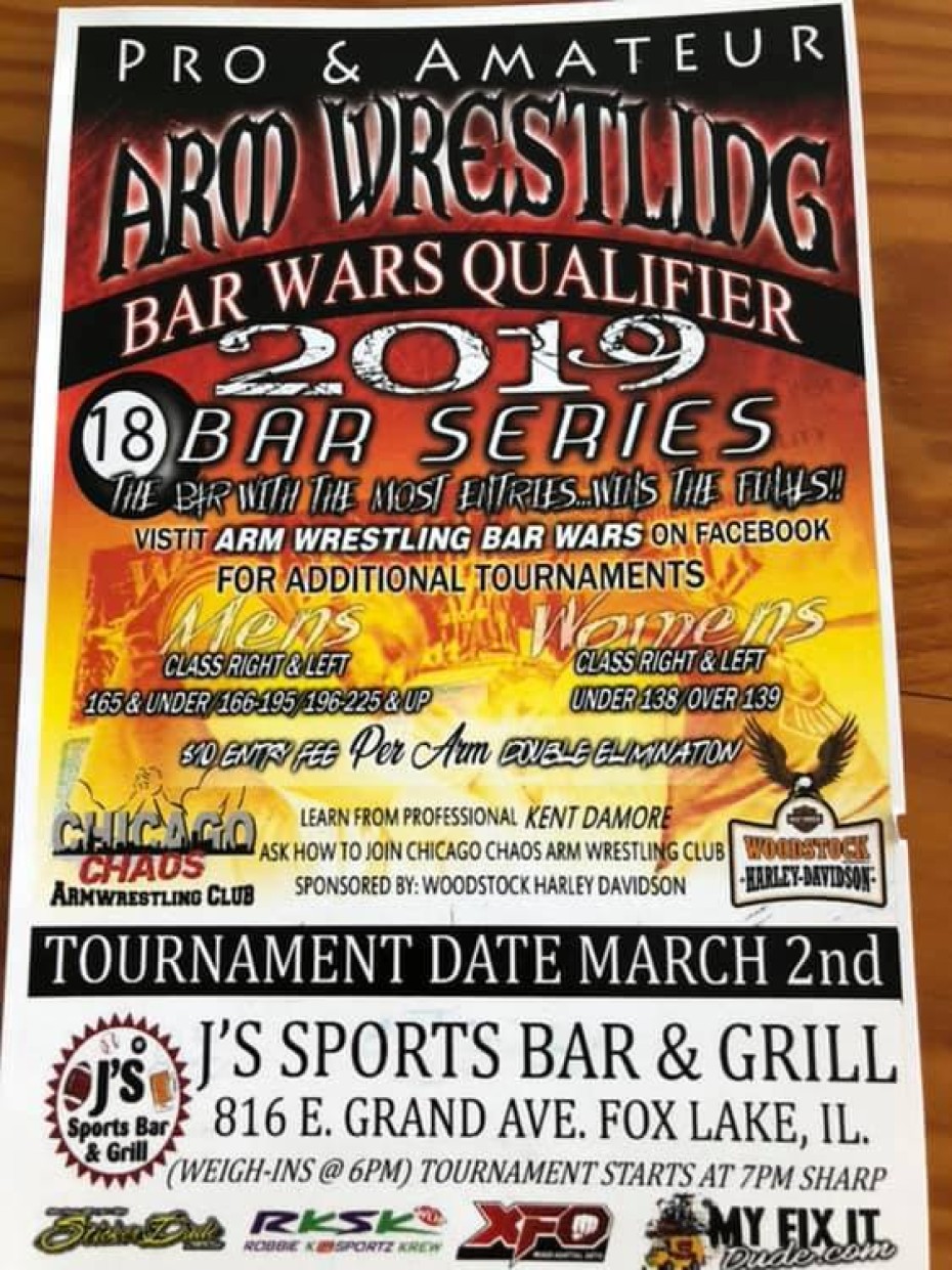 March 6 | Pro & Amateur Arm Wrestling – Bar Wars 2019