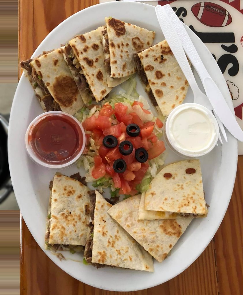 Philly Quesadillas at J's Sports Bar and Grill